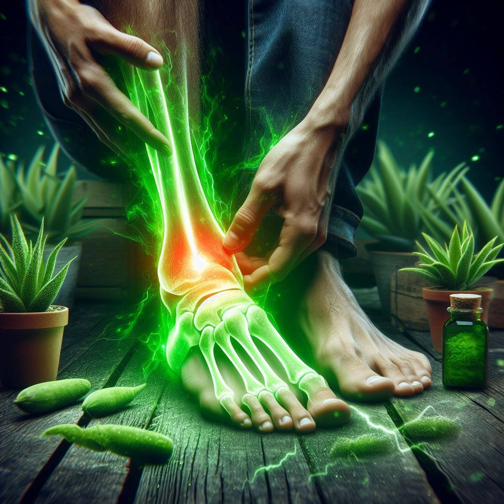 green ankle pain